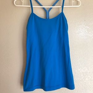 Lululemon Razorback Power Y Tank Blue Size 4